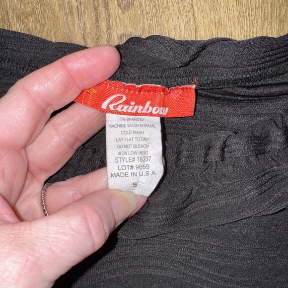 Rainbow Black Pencil Skirt Sz Small - Picture 2 of 5